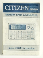 Citizen MB-280 Manual